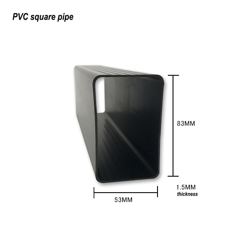 PVC-Hohlquadrat-Röhrchen rechteckige Kunststoffrohr-PVC-Quadrat-Rohr-Extrusionsprofile
