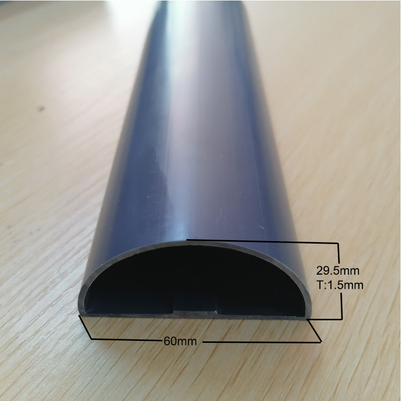Gekrümmtes PVC-D-förmiges Rohrprofil aus Kunststoff