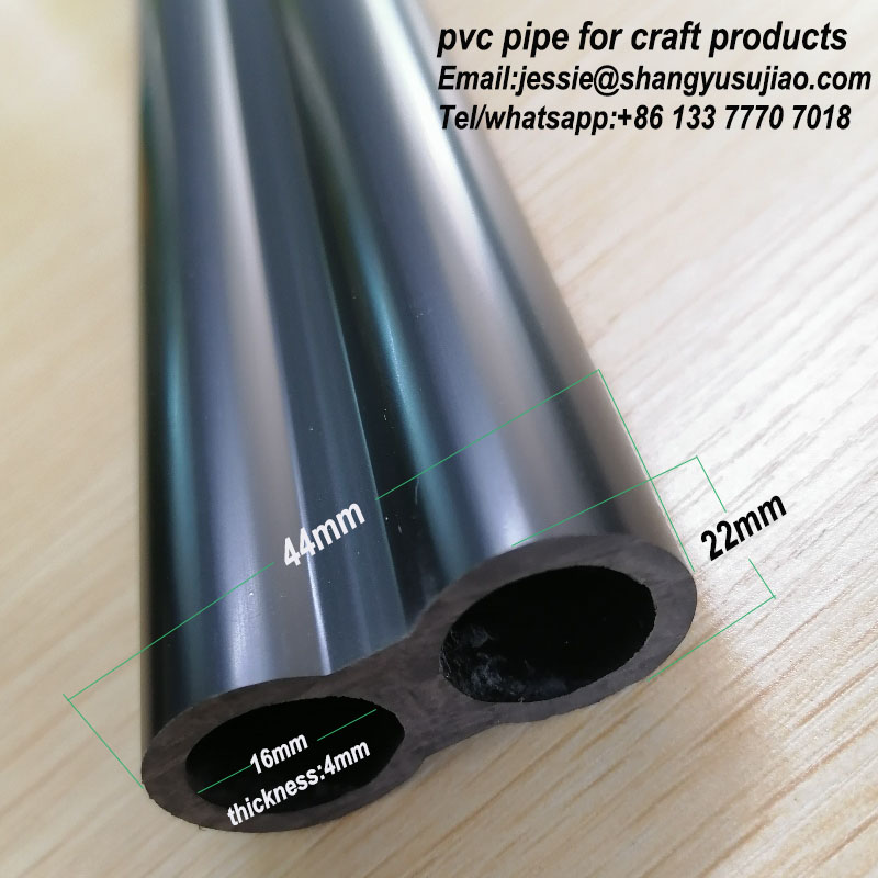 Sonderanfertigung mit ungewöhnlicher Form, schwarzer PVC-Rohr, aus Kunststoff, extrudierter PVC-Rohr für den Griff